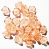 25 11mm Transparent Rosaline Bell Flower Beads
